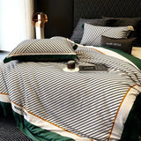 Green & Black Pinstripe Comfort DECORATIQ | Home&Decor