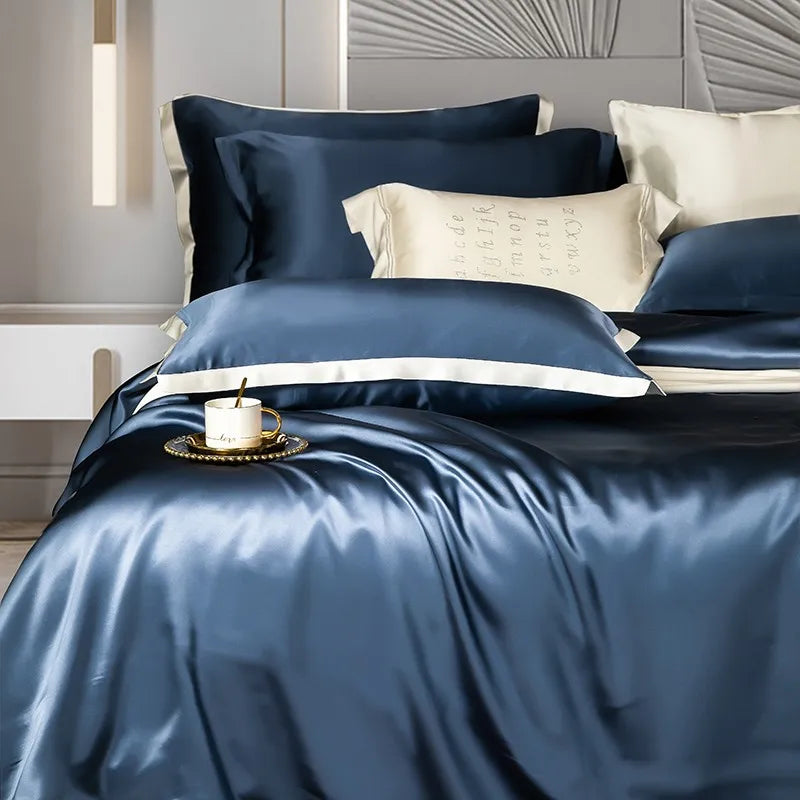 Deep Blue Silk Dreams Bedding Collection DECORATIQ | Home&Decor