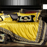 Lisa Embroidered Jacquard Satin Duvet Cover Set DECORATIQ | Home&Decor