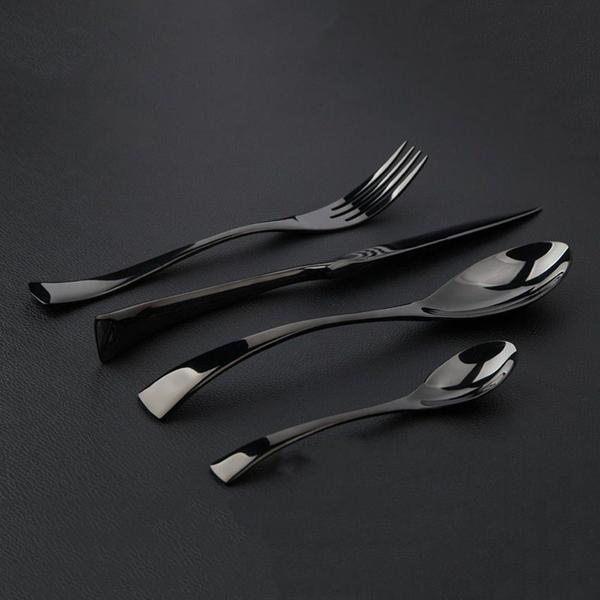 Jet Black Flatware DECORATIQ | Home&Decor