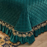 Faith Ruffled Edged Quilted Fleece Bedspread Set DECORATIQ | Home&Decor