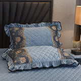 Faith Ruffled Edged Quilted Fleece Bedspread Set DECORATIQ | Home&Decor