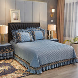 Faith Ruffled Edged Quilted Fleece Bedspread Set DECORATIQ | Home&Decor