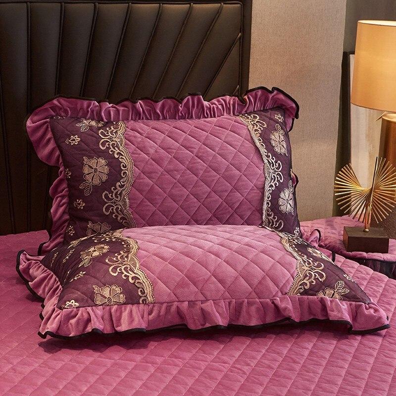 Faith Ruffled Edged Quilted Fleece Bedspread Set DECORATIQ | Home&Decor