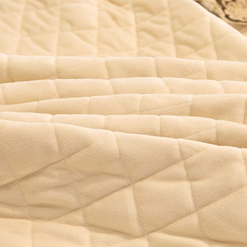 Faith Ruffled Edged Quilted Fleece Bedspread Set DECORATIQ | Home&Decor