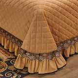 Faith Ruffled Edged Quilted Fleece Bedspread Set DECORATIQ | Home&Decor