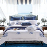 Amellora Egyptian Cotton Embroidered Tribute Silk Duvet Cover Set DECORATIQ | Home&Decor