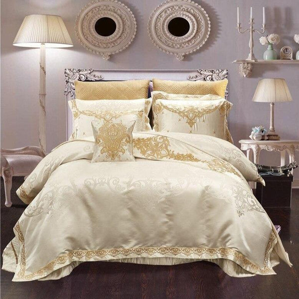 Rovenia Luxury Satin Cotton Duvet Cover Set