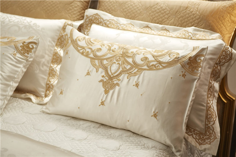 Rovenia Luxury Satin Cotton Duvet Cover Set DECORATIQ | Home&Decor