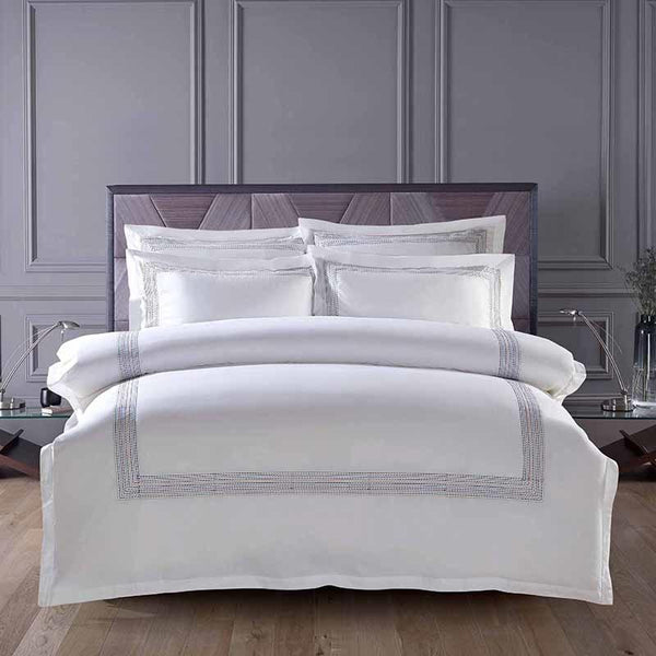 Abyad Hotel Stitch Egyptian Cotton Duvet Cover Set