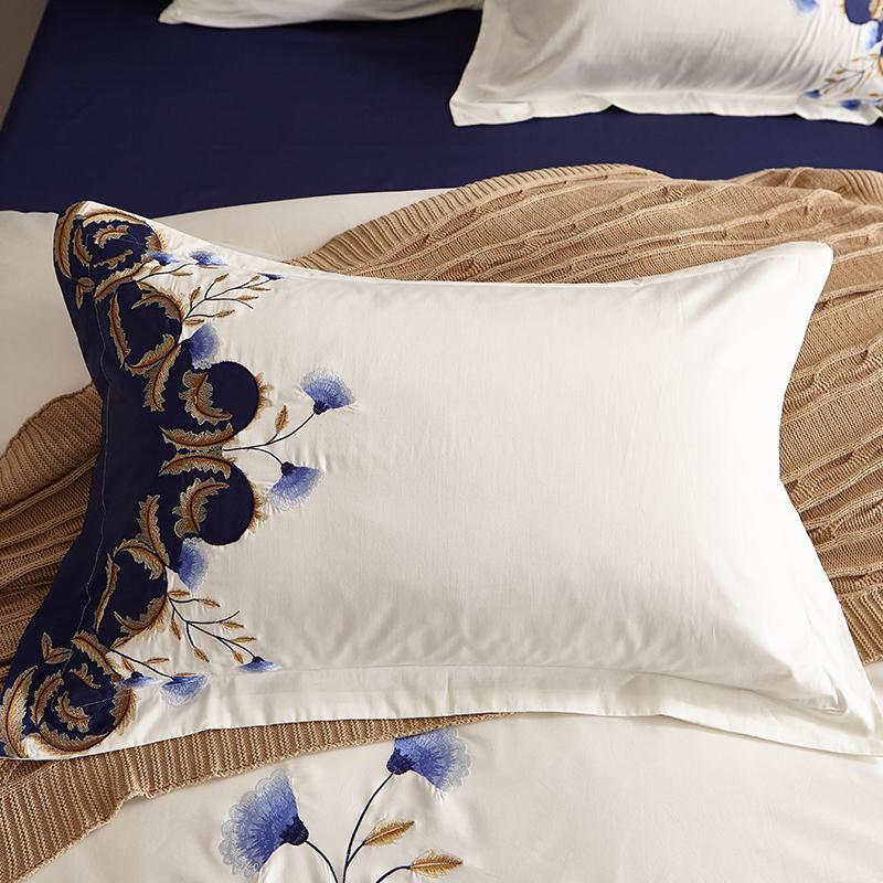 Zaydena Luxury Embroidered  Egyptian Cotton Duvet Cover Set DECORATIQ | Home&Decor