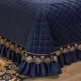 Faith Ruffled Edged Quilted Fleece Bedspread Set DECORATIQ | Home&Decor