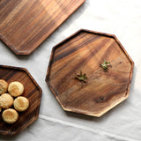 Geometry Acacia Wood Plate DECORATIQ | Home&Decor