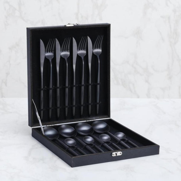 Arya Black Flatware