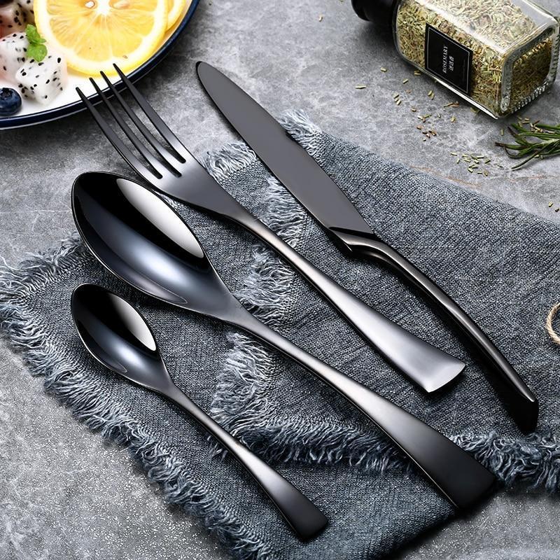 Jet Black Flatware DECORATIQ | Home&Decor