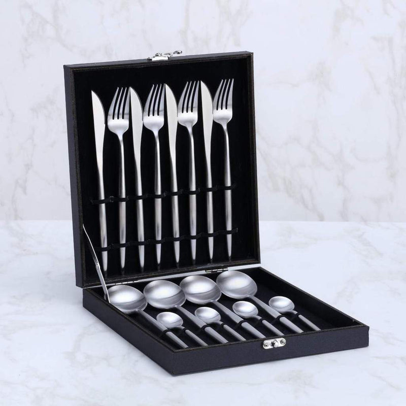 Arya Silver Flatware DECORATIQ | Home&Decor