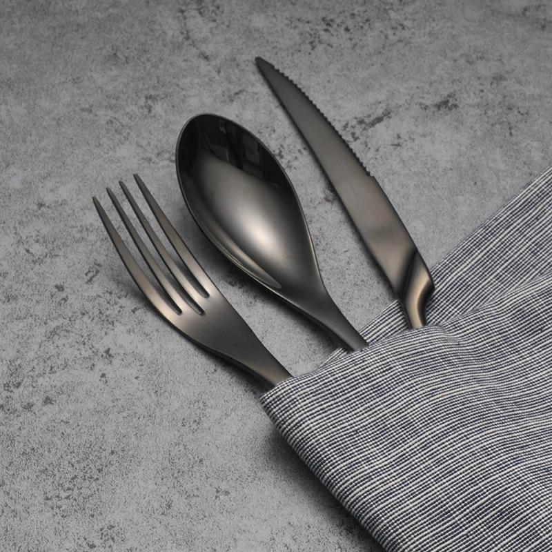 Jet Black Flatware DECORATIQ | Home&Decor