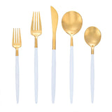 Arya White Gold Flatware DECORATIQ | Home&Decor